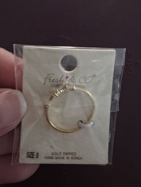 Womens Gold Dipped Ring - Gold (Size 8)